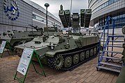 English: SAM Strela-10BM2. 10th international exhibition of arms and military machinery Milex-2021 (23-26 June 2021). Minsk, Belarus Русский: Стрела-10БМ2. 10-я международная выставка вооружения и военной техники Milex-2021 (23-26 июня 2021). Минск, Беларусь