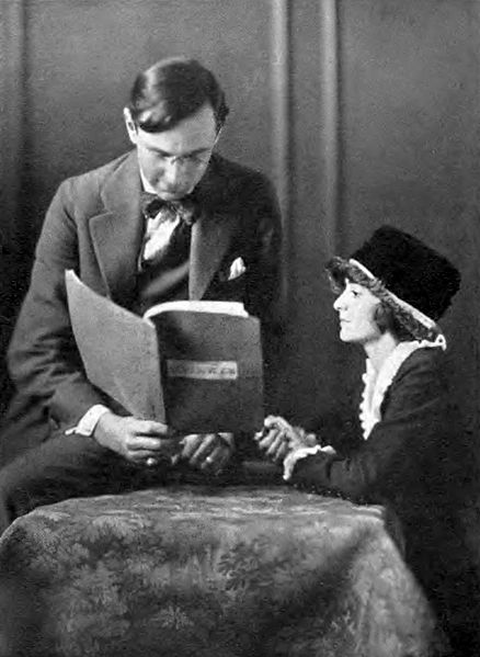 Walker reading the stage adaptation of Booth Tarkington's Seventeen with actress Lillian Ross, who played the role of Jane in the Broadway production 