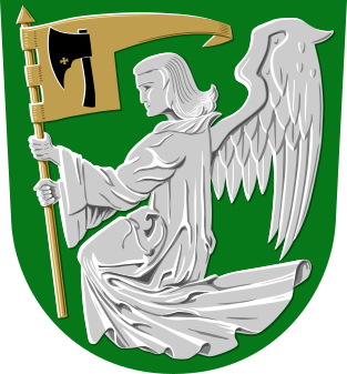 An angel in the former coat of arms of Tenala