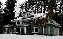 The Christy Mathewson Cottage, 138 Park Avenue in Highland Park. Mathewson was one of the greatest baseball pitchers of his day. The Christy Mathewson Cottage.jpg