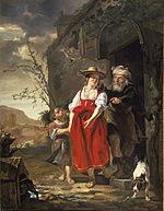 Oppsigelsen av Hagar c1653-1654 Gabriel Metsu.jpg