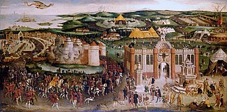Field of the Cloth of Gold Anglo-French summit meeting south of Calais in June 1520