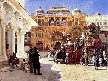 Arrival of Prince Humbert - The Rajah, At the Palace of Amber (ca. 1888)