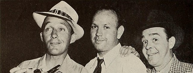 The Rhythm Boys (Bing Crosby, Al Rinker and Harry Barris) during their one-song reunion in 1943