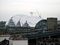 The view south east across the northern approach to the Sage, from the East Coast Main Line (Dean Street arch) 17 June 2006