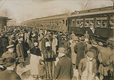 The 22nd Battalion of the Canadian Expeditionary Force leaving for Europe in 1915.