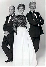 From left to right: Conway, Burnett, and Dick Van Dyke in the final season Tim Conway Carol Burnett Dick Van Dyke Carol Burnett Show 1977.JPG