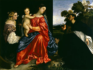 <i>Balbi Holy Conversation</i> 1513 painting by Titian