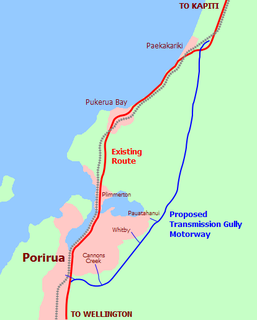 Transmission Gully Motorway road in New Zealand