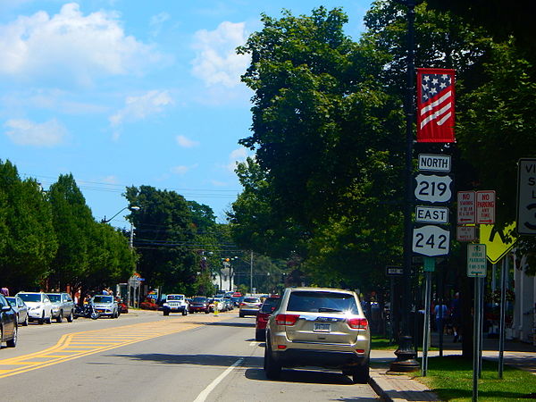 US 219 and NY 242 in the village of Ellicottville