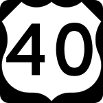 Straßenschild des U.S. Highways 40