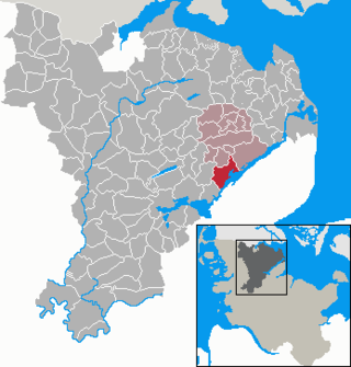 Poziția  Ulsnis pe harta districtului Schleswig-Flensburg