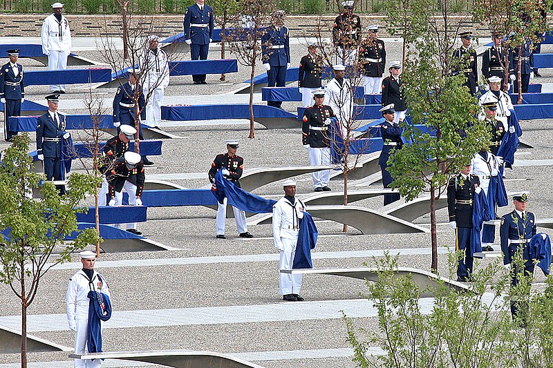 File:Uncovering Benches-Dedication Pentagon.jpg