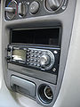 Uniden BCT-15 installed into double DIN using a spacer pocket