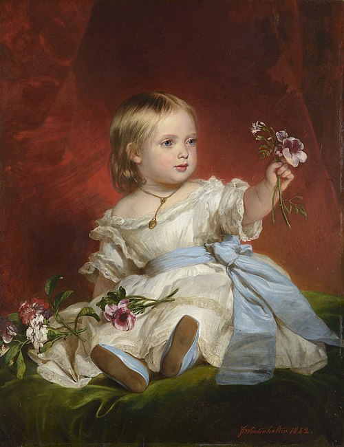 The Princess Royal as a young child. Portrait by Franz Xaver Winterhalter, 1842.