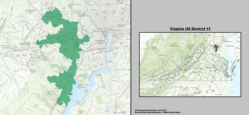 Virginia US Congressional District 11 (ekde 2013).
tif