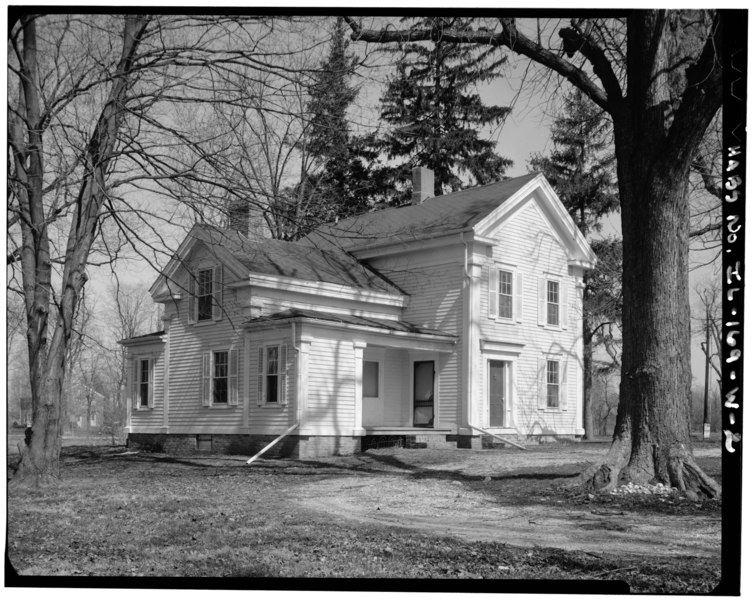 File:WEST SIDE AND FRONT FROM SOUTHWEST - Jansonist Colony, Swanson House, Bishop Hill Street, Bishop Hill, Henry County, IL HABS ILL,37-BISH,21-2.tif