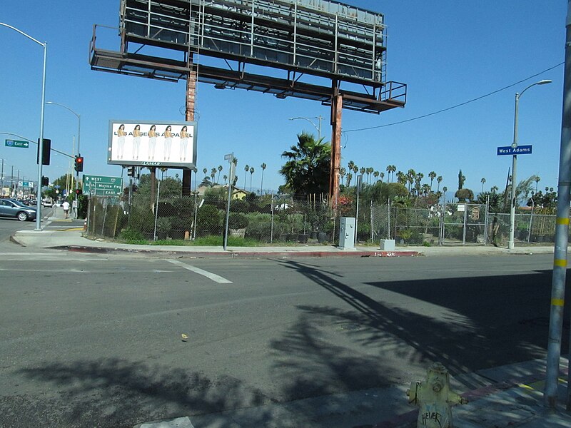 File:West Adams Sign at Western and 22nd.jpg