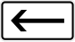 Zusatzzeichen 1000-10 - Richtungsangaben durch Pfeile, linksweisend, StVO 1992.svg