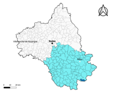 Le Clapier dans l'arrondissement de Millau en 2020.