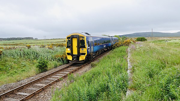 A ScotRail Class 158 at Scotscalder