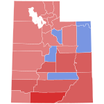 1948 Utah gubernur hasil pemilihan peta oleh county.svg