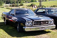 1973 Ford Ranchero (with after-market wheels)