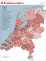 Dutch fire brigade regions (same as safety regions)