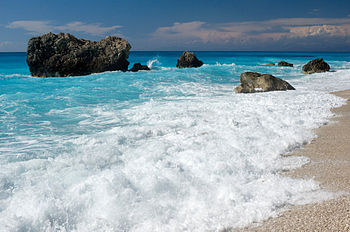 English: Kalamitsi beach, Lefkada island, Ioni...