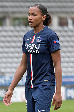 Marie-Laure Delie under en match med Paris Saint-Germain i Uefa Women's Champions League 2015.
