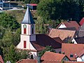 Deutsch: Römisch-katholische Pfarrkirche St. Leonhard im Bad Mergentheimer Ortsteil Rengershausen.