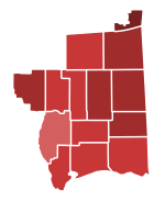 2020 Mississippi's 4th congressional district Republican primary results by county
Palazzo
Palazzo--80-90%
Palazzo--70-80%
Palazzo--60-70%
Palazzo--50-60% 2020MS04GOP.svg