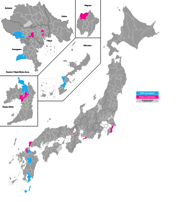 2021 Japan General Election, SDP&Reiwa candidates and opposition block affiliated independents.svg