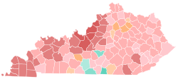 Results by county:
Cameron
30-40%
40-50%
50-60%
60-70%
Quarles
30-40%
40-50%
Craft
30-40%
40-50%
50-60% 2023 Kentucky gubernatorial election Republican primary results map by county.svg