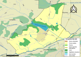 Mappa a colori che mostra l'uso del suolo.