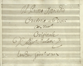 English: A. Scarlatti - Il primo omicidio - title page of the score, 1707