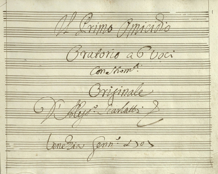 File:A. Scarlatti - Il primo omicidio - title page of the score, 1707.png