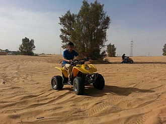 ATVs are popular in Saudi Arabia ATV in Saudi Dunes.jpg