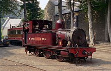 Caledonia, Laxey Station 1995 A steam locomotive on the Manx Electric Railway - geograph.org.uk - 785438.jpg