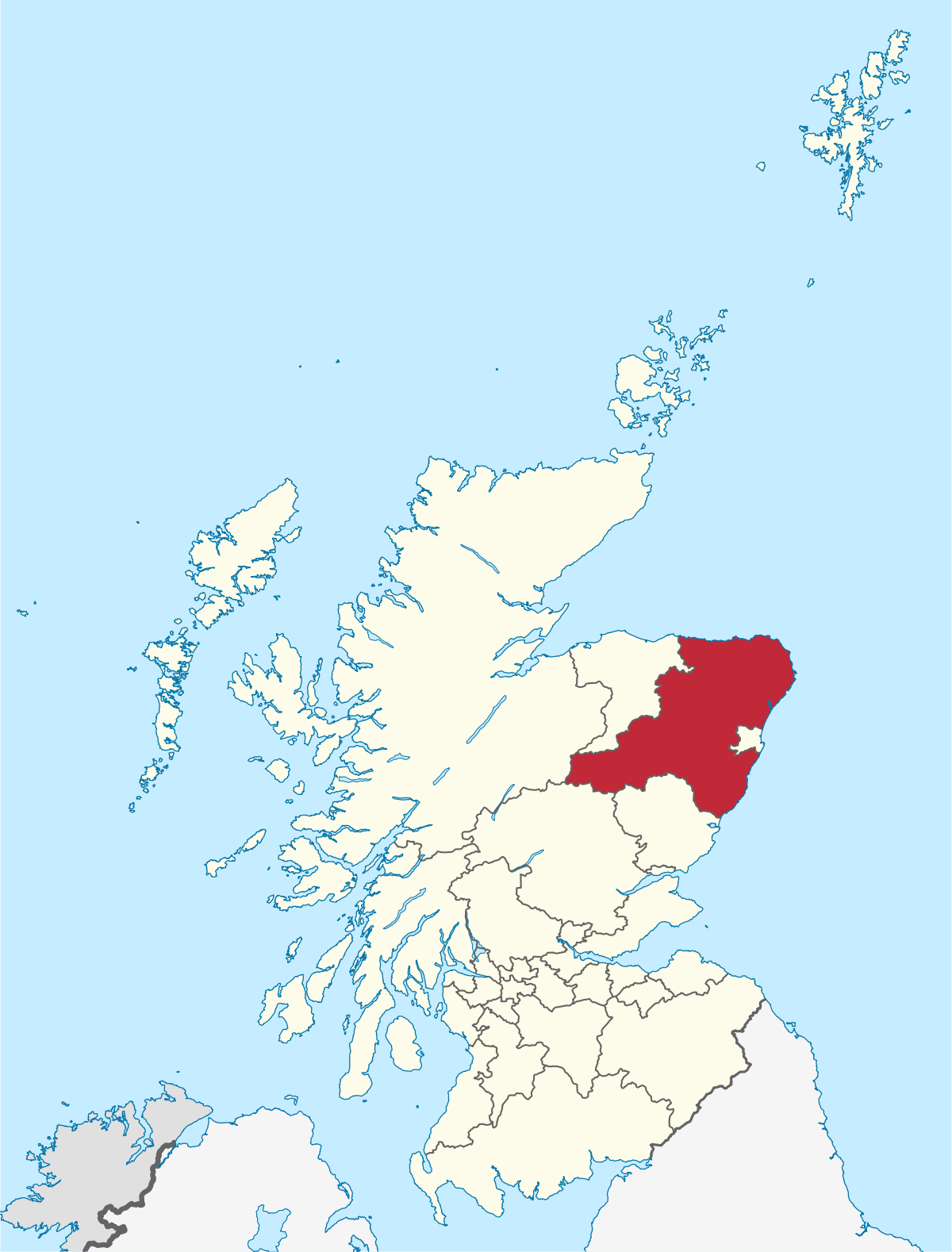 Detailed Map Of Aberdeenshire Aberdeenshire - Wikipedia