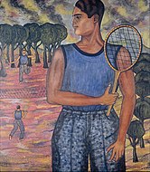 "Portrait of Hugo Tilghman (The Tennis Player)"、(1924) メキシコ国立美術館蔵