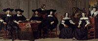 Nederlands: De regenten en regentessen van het Oude Mannen- en Vrouwengasthuis. 1676.