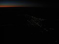 Aerial view of Corpus Christi Texas taken from a Southwest flight. Picture was taken late in the evening. Taken sometime in 2015.