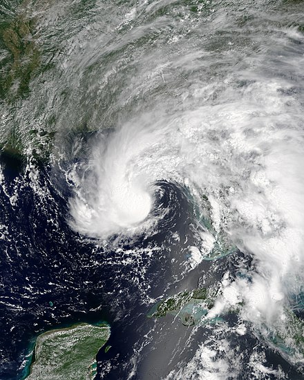 Subtropical Storm Alberto near Florida on May 27, 2018.
