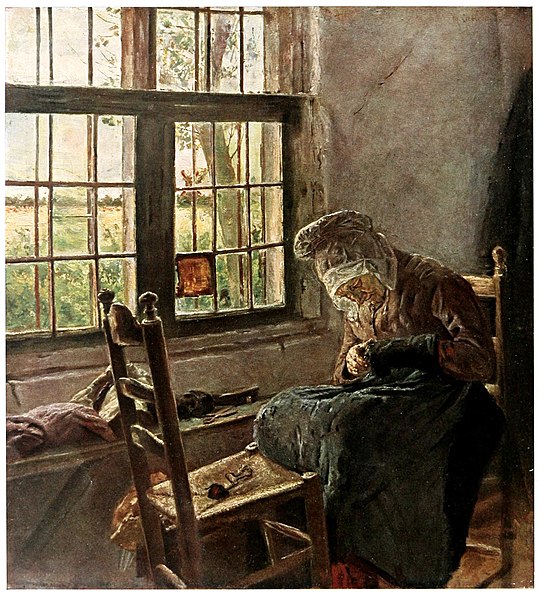 Alte Frau am Fenster