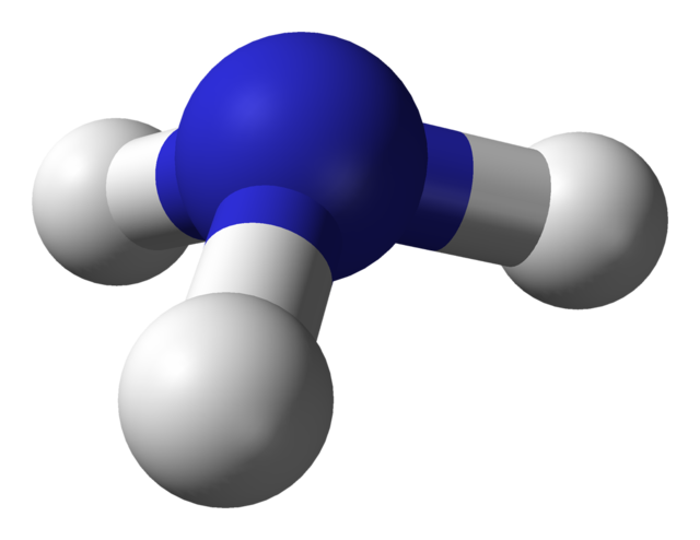 Ammoniakmolekylens struktur.