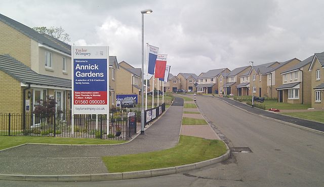 Annick Gardens housing development in Stewarton, an example of regeneration projects in the town