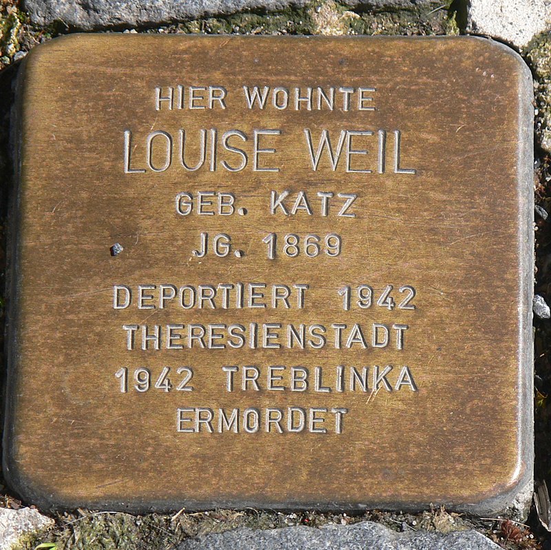 Ansbach Stolperstein Weil, Louise.jpg