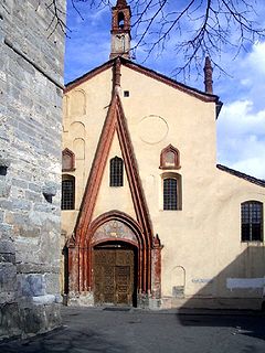 Collegiate church of Saint Ursus Church in Aosta, Italy