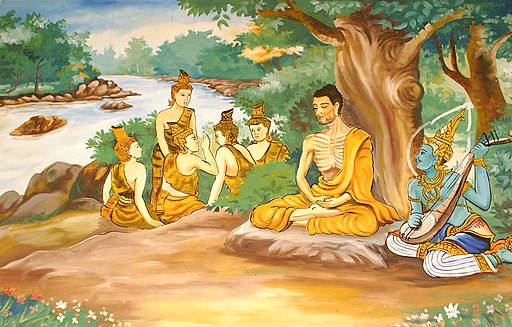 Ascetic Bodhisatta Gotama with the Group of Five